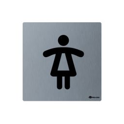 Merida piktogram na drzwi 9,5x9,5 cm toaleta damska stal mat GSM007