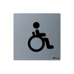 Merida piktogram na drzwi 9,5x9,5 cm toaleta dla osób niepełnosprawnych stal mat GSM009