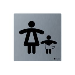 Merida piktogram na drzwi 9,5x9,5 cm pomieszczenie dla matki z dzieckiem stal mat GSM010
