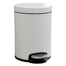 Merida Silent Serene kosz na śmieci 5 l pedałowy metalowy biały KIB413