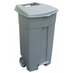 Merida kosz na odpady 120 l pedałowy szary KJS405