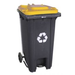 Merida kosz na odpady 240 l pedałowy szary KJS413