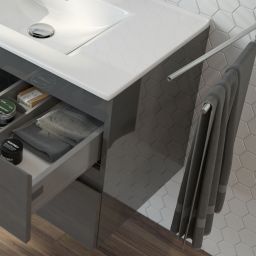 Oltens Vernal wieszak na ręcznik 33 cm dwuramienny ruchomy chrom 80110100