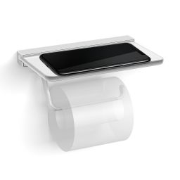 Oltens Vernal uchwyt na papier toaletowy z półką chrom 81110100