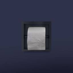 Oltens Grotta uchwyt na papier toaletowy czarny mat 81112300