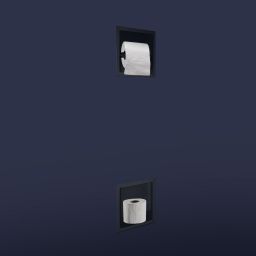 Oltens Grotta uchwyt na papier toaletowy czarny mat 81113300