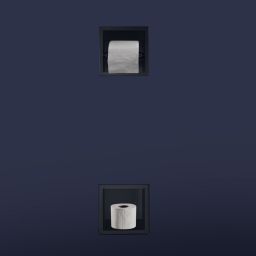 Oltens Grotta uchwyt na papier toaletowy czarny mat 81113300