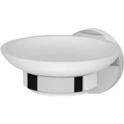 Oltens Gulfoss mydelniczka z uchwytem biała ceramika/chrom 84101000