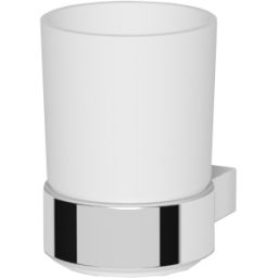 Oltens Vernal szklanka z uchwytem biała ceramika/chrom 86102000