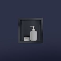 Oltens Grotta półka wnękowa 30 cm czarna 97000300