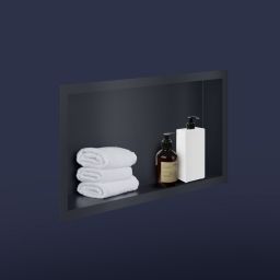 Oltens Grotta półka wnękowa 60 cm czarna 97001300