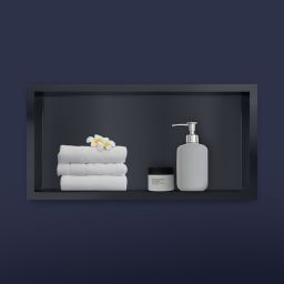 Oltens Grotta półka wnękowa 60 cm czarna 97001300