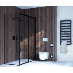 Oltens Breda kabina prysznicowa 120x90 cm prostokątna czarny mat/szkło przezroczyste 20226300