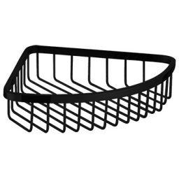 Omnires Uni trójkątny koszyczek prysznicowy czarny mat UN10330BL