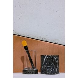 Q-Bath Pure Natural pojemnik łazienkowy stojący czarny marmur AWD02341527