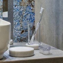 Q-Bath Pure Natural mydelniczka stojąca biały marmur AWD02341531