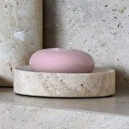 Q-Bath Pure Natural mydelniczka stojąca beżowy trawertyn AWD02341546