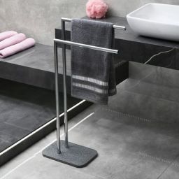 Q-Bath Perfect Minimalism wieszak na ręcznik podwójny stojący chrom/lastryko AWD02341567