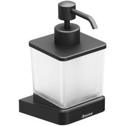 Ravak 10° dozownik do mydła 200 ml czarny-szklany X07P559