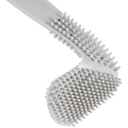 Sepio szczotka toaletowa z rączką ścienna szara/biała 1019SZCZWCSMW