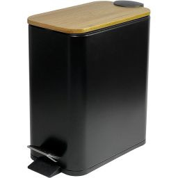 Sepio kosz na śmieci 6 l czarny mat/drewno 10KOS6LBLAWOO