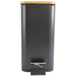 Sepio kosz na śmieci 6 l czarny mat/drewno 10KOS6LBLAWOO