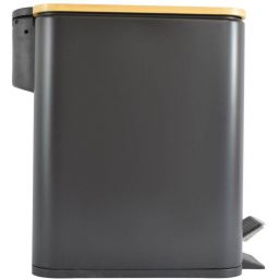 Sepio kosz na śmieci 6 l czarny mat/drewno 10KOS6LBLAWOO