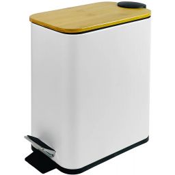 Sepio kosz na śmieci 6 l biały mat/drewno 10KOS6LWHIWOO