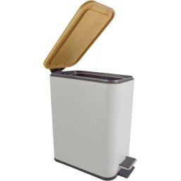 Sepio kosz na śmieci 6 l biały mat/drewno 10KOS6LWHIWOO