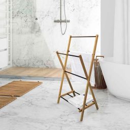 Sepio Aurora stojak na ręczniki drewniany/czarny 10STORECZNAUR