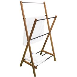 Sepio Aurora stojak na ręczniki drewniany/czarny 10STORECZNAUR