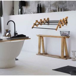 Sepio Aurora suszarka na pranie wisząca harmonijkowa drewniana 10SUSHARAUR80