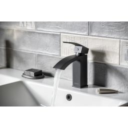 Sapho Ginko bateria umywalkowa stojąca czarny mat 1101-02B