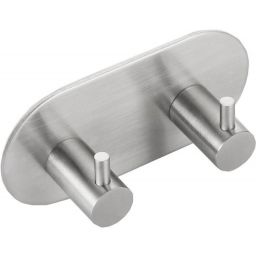 Sapho wieszak podwójny stal nierdzewna szczotkowana 32202