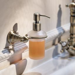 Sapho Diamond dozownik do mydła 200 ml ścienny brąz/szkło mleczne 1318-19
