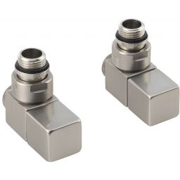 Sapho Cube zestaw przyłączeniowy stal nierdzewna szczotkowana CP4510S