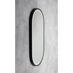 Sapho Kaira lustro 45x90 cm owalne z oświetleniem czarne KA450