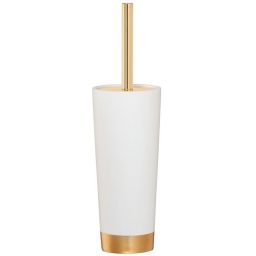 Sealskin Glossy szczotka toaletowa stojąca biała-złota 362320549