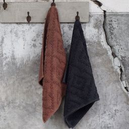 Sealskin Aztec dywanik łazienkowy 60x60 cm bawełna ciemny szary 800098