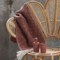 Sealskin Aztec dywanik łazienkowy 60x60 cm bawełna ciemny różowy 800100