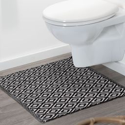 Sealskin Trellis dywanik łazienkowy 60x60 cm bawełna czarny 800107