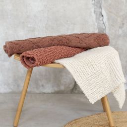 Sealskin Delhi dywanik łazienkowy 60x90 cm bawełna ciemny różowy 800111