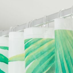 Sealskin Leaves zasłona prysznicowa 180x200 cm poliester zielony/biały 800144