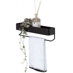 Sealskin Brix półka z wieszakiem na ręcznik czarna 362473419