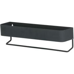 Sealskin Brix półka z wieszakiem na ręcznik czarna 362473419