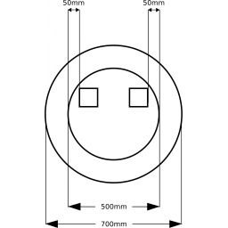 Baltica Design Bright lustro 70 cm okrągłe z oświetleniem LED czarne barwa ciepła