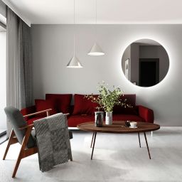 Baltica Design Bright lustro 60 cm okrągłe z oświetleniem LED białe barwa neutralna