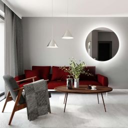 Baltica Design Bright lustro 70 cm okrągłe z oświetleniem LED białe barwa neutralna