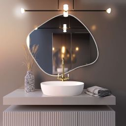 Baltica Design Tiny Borderbright Stain III lustro 100x86 cm z oświetleniem LED białe barwa neutralna