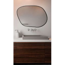 Baltica Design Tiny Borderbright Stain IV lustro 100x71 cm z oświetleniem LED czarne barwa neutralna